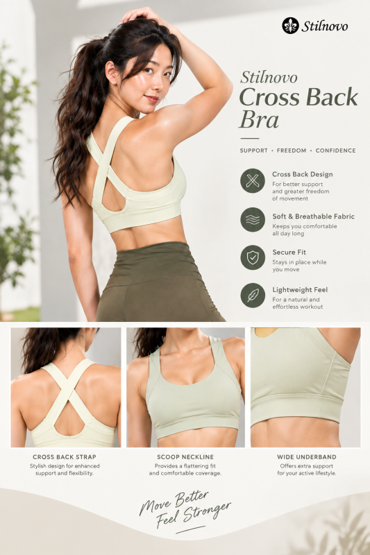 Stilnovo Women's Cross Back Bra